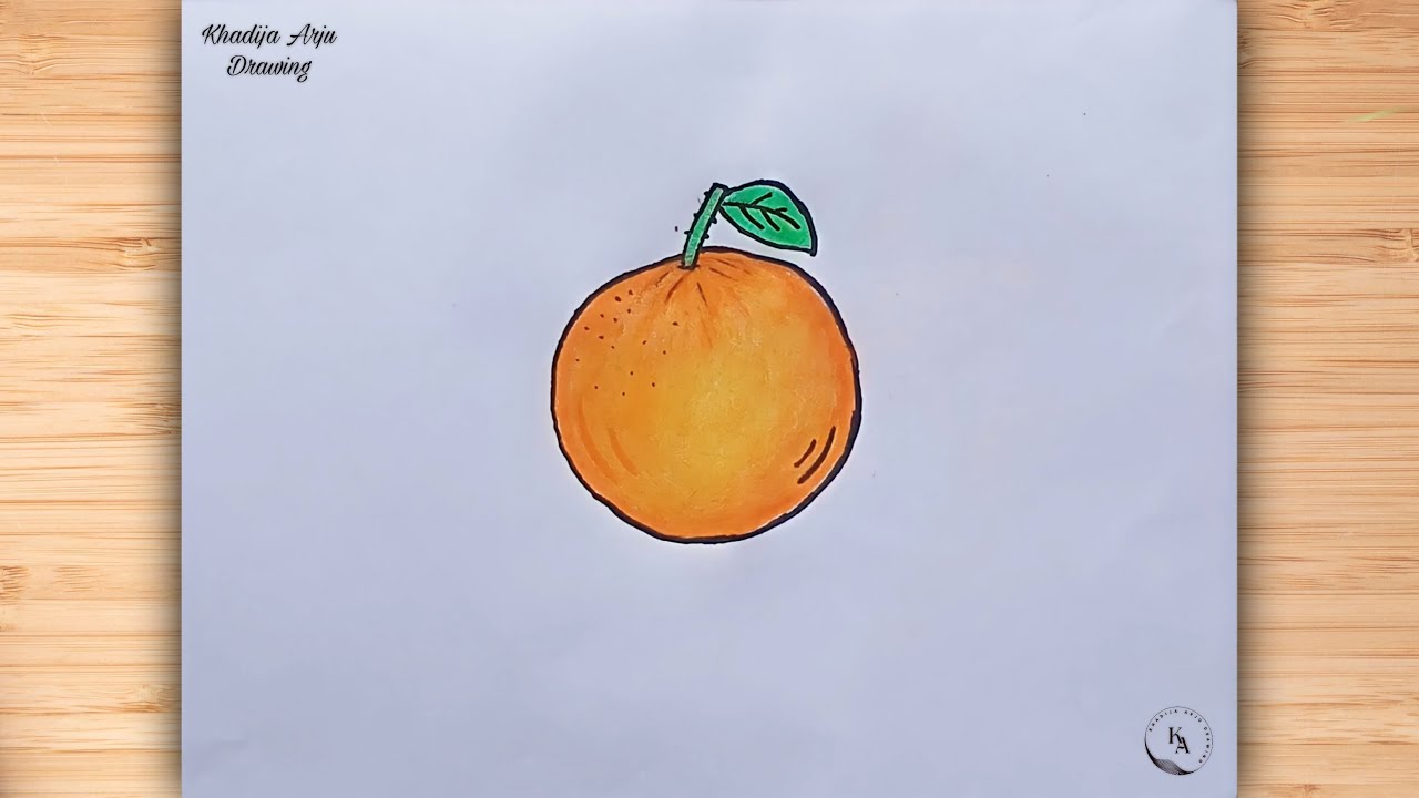 How to draw and paint cute kawaii orange? Easy drawing and painting  tutorial for kids. - YouTube